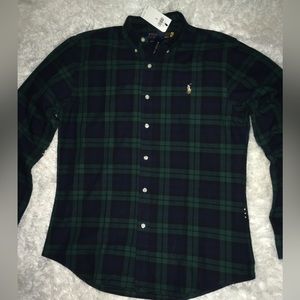 Ralph Lauren Polo Executive Plaid Mens Button down Long Sleeves Shirt sz Large